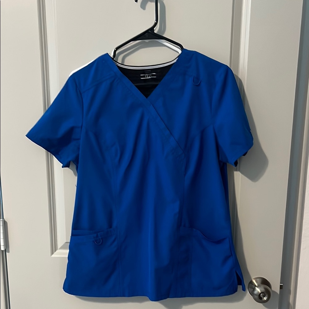 Elle Royal Blue Women's Scrub Top
